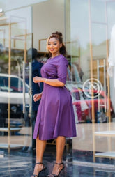 Elegant purple official skater dress